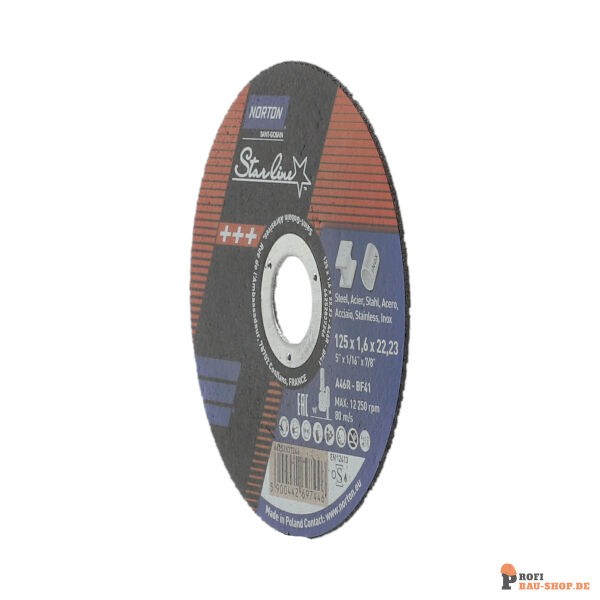 nortonschleifmittel/NORTON_schleifmittel_66252837246 Norton Starline Ultra Thing Cutting Disc 125x1.6x22.23 GRIT 46_133741